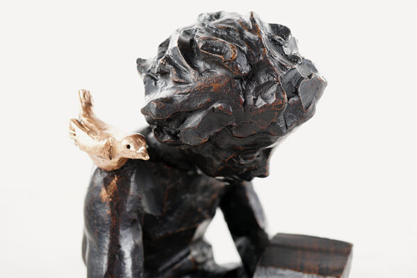 lecteur assis - Sculpture - Sophie Barut