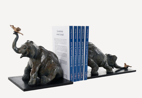 serre-livre éléphant - Sculpture - Sophie Barut